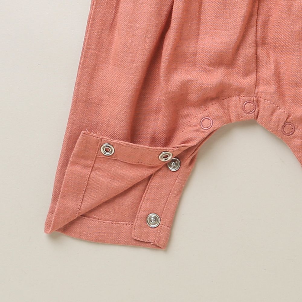 Dungaree with a White Body Suit - Rose Pink