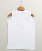 Stand Tall Cotton Jersey Tank Top - White