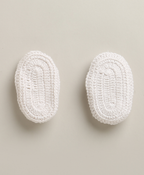 Crochet Baby Boots – White (0–12 Months)