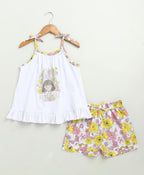 Floral Print Co-ord Set - White & Multicoloured
