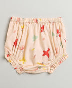 Bird Print Top and Bloomer Co-ord Set - Peach