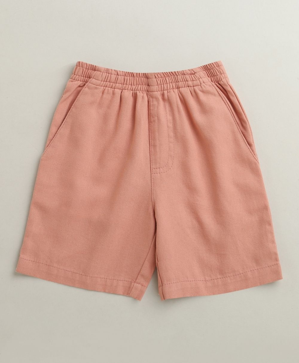 Baby Boys Tropical Bloom Cotton Co-ord Set - Orange & Peach