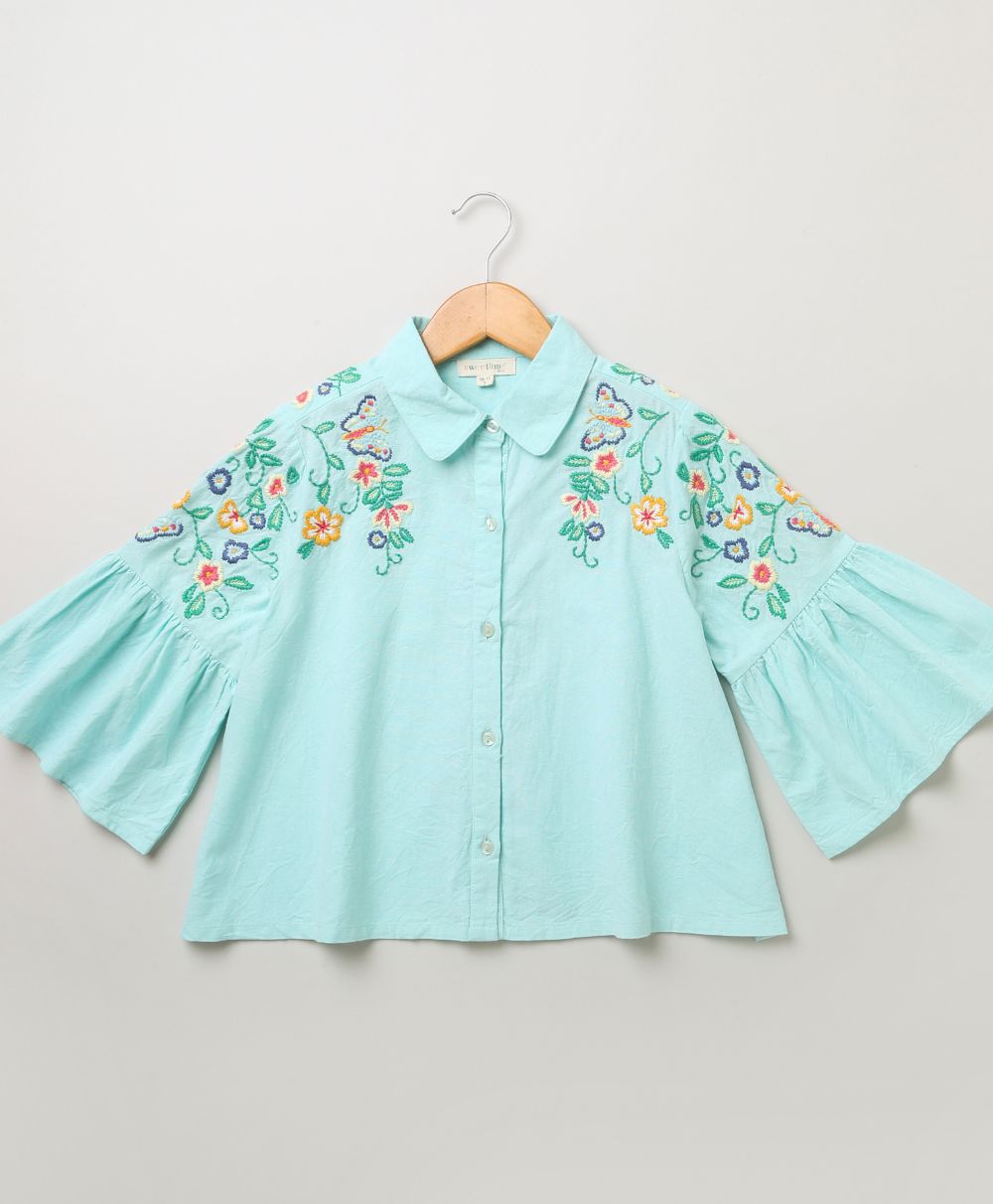 Stylish Cotton Shirt -Mint Green
