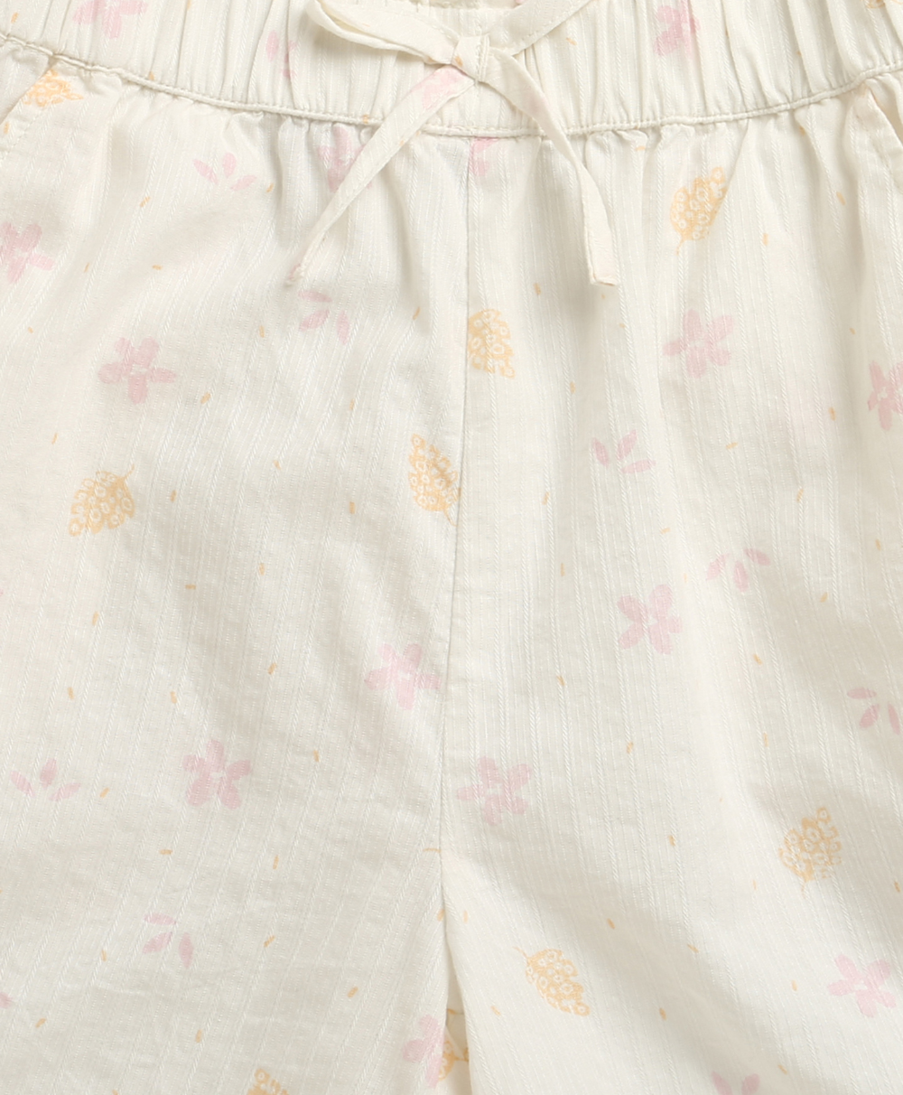 Buttercream Bloom Top & Shorts Co-ord Set – White