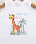 Stand Tall Cotton Jersey Tank Top - White