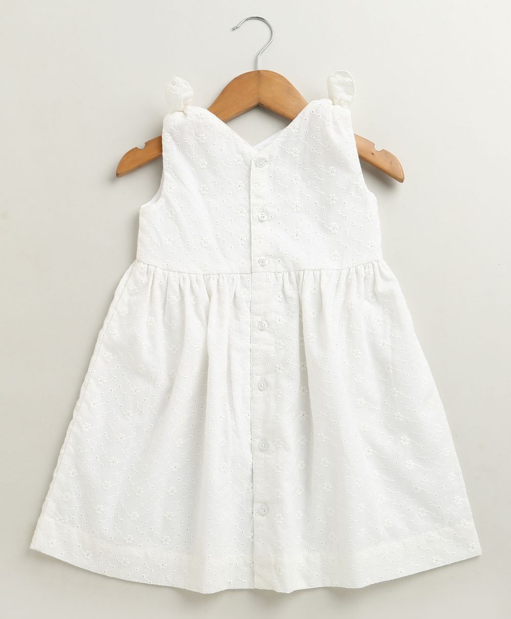Daisy Breeze Organic Cotton Co-ord Set With a Hat - White