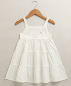 Snowdrop Sweetheart Organic Cotton Dress – White