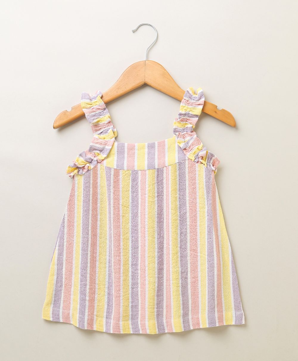 Multicoloured Striped Blouse with a Bloomer - Multicoloured