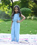 Seersucker Jumpsuit - Light Blue
