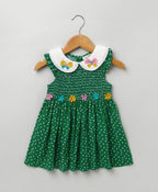 Polka Dot Printed Dress - Green
