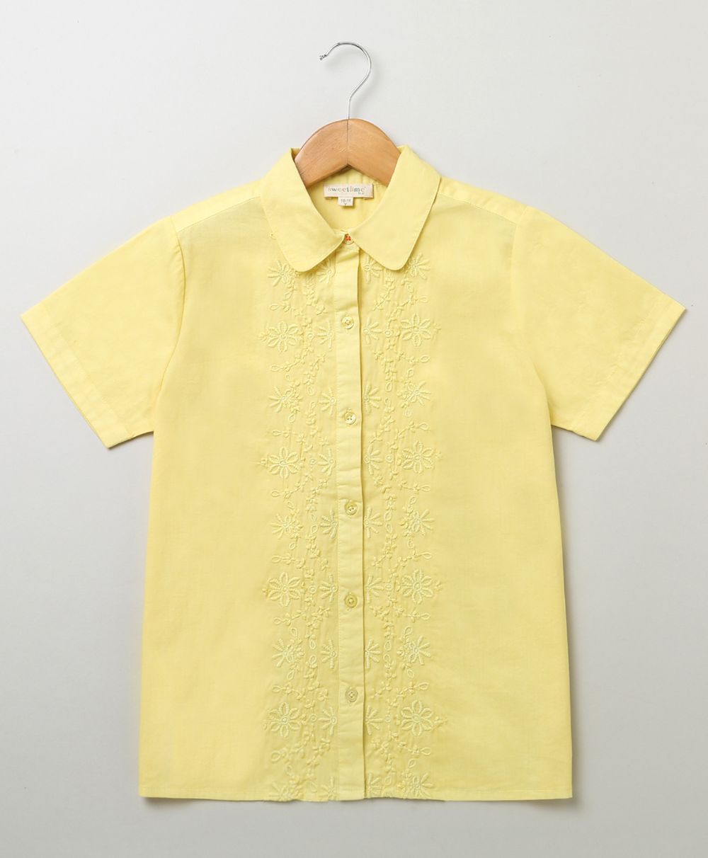 Embroidered Shirt - Yellow