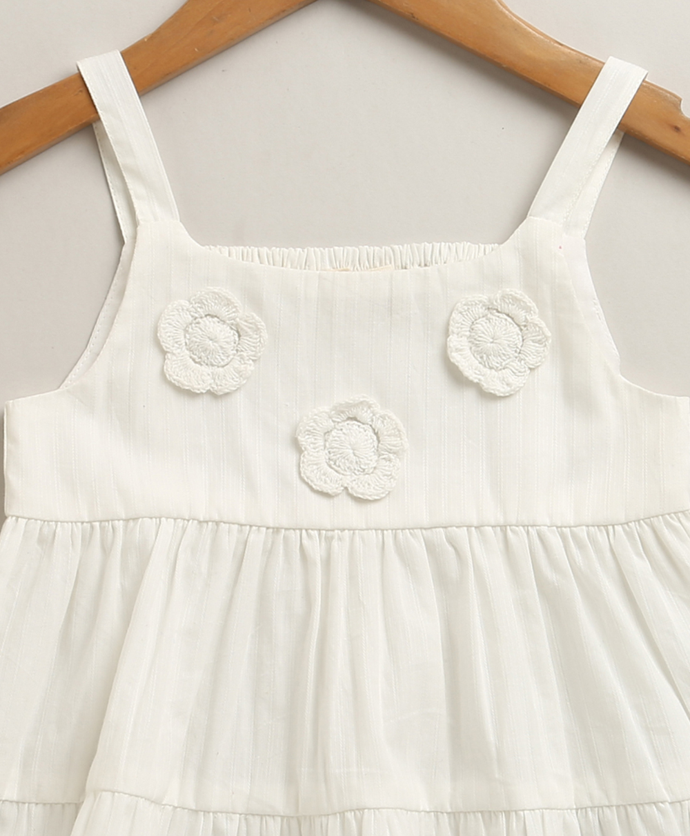 Snowdrop Sweetheart Organic Cotton Dress – White