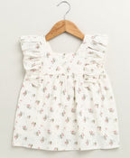 Blossom Whisper Ruffle Co-ord Set - White