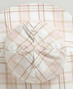 Cotton Candy Check Sun Cap - White