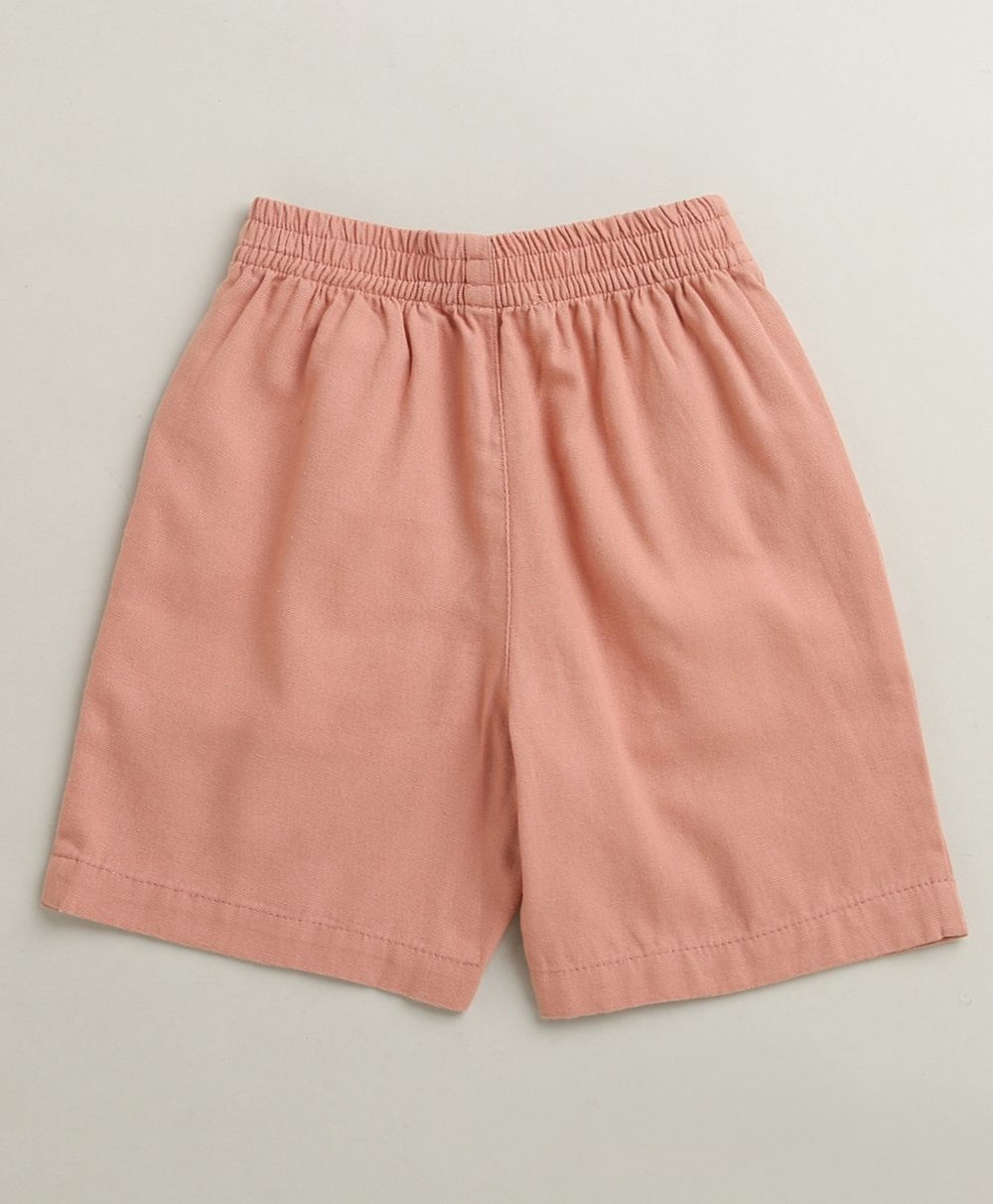 Baby Boys Tropical Bloom Cotton Co-ord Set - Orange & Peach