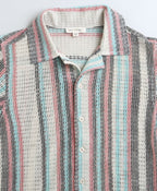 Men's Striped Short Sleeves Shirt - Multicoloured