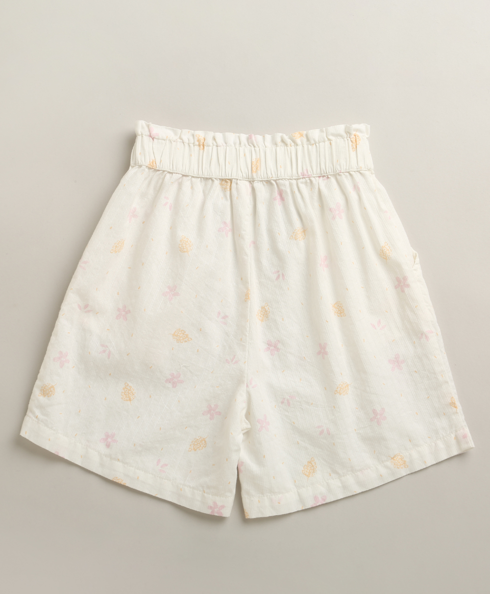 Buttercream Bloom Top & Shorts Co-ord Set – White