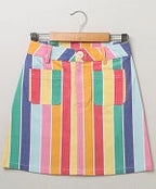 Rainbow Striped Skirt - Multicoloured