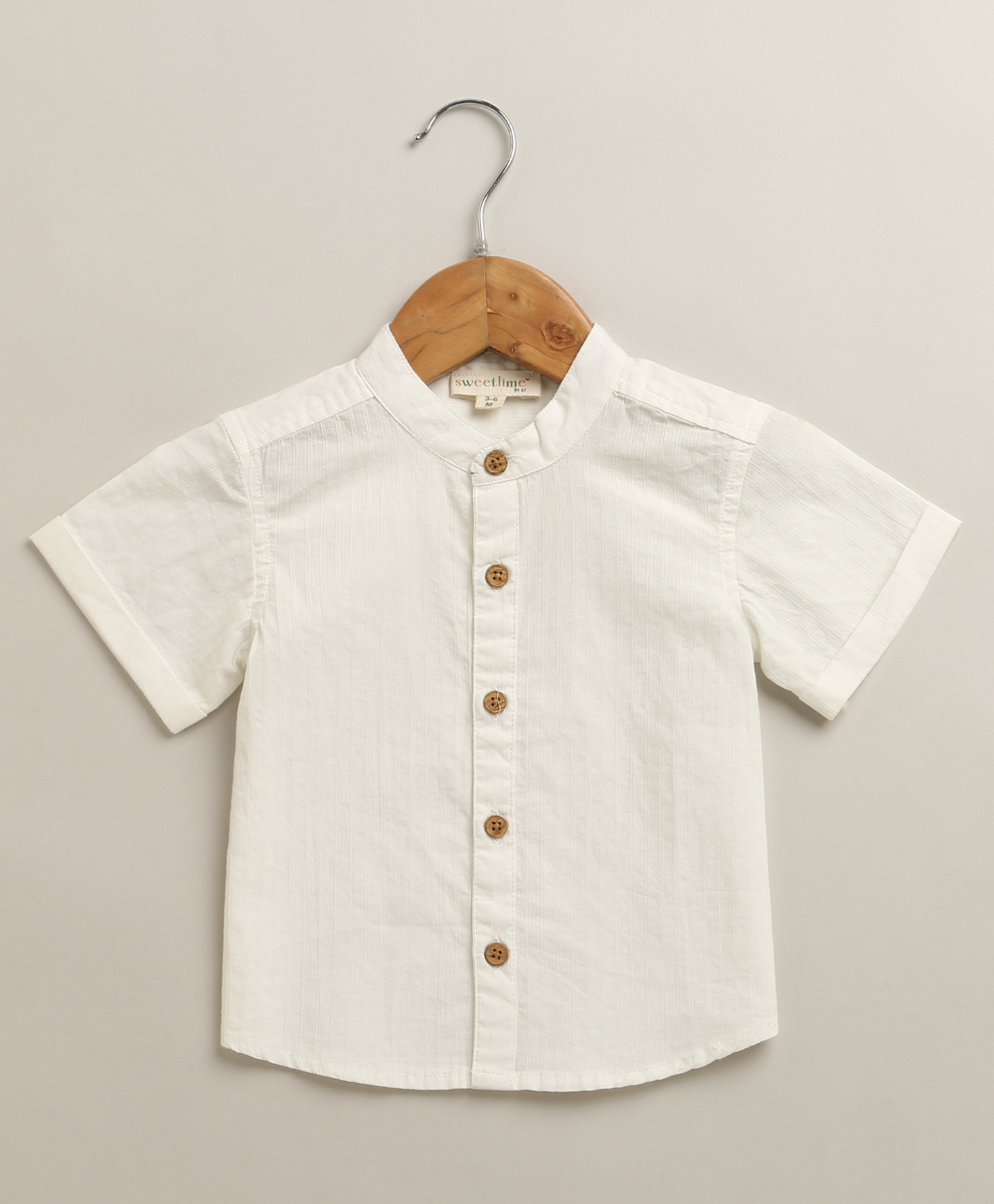 Little Gentleman Suspender Co-ord Set - White & Beige