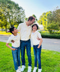 Mens Short Sleeve Crochet Arrow Shirt - Off-white