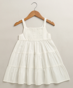 Snowdrop Sweetheart Organic Cotton Dress – White