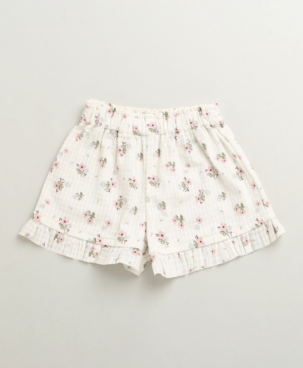 Blossom Whisper Ruffle Co-ord Set - White