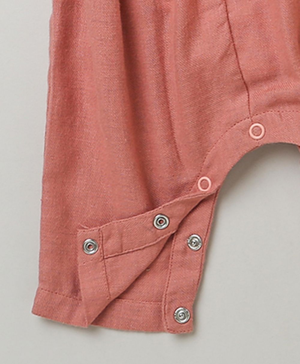 Dungaree with a White Body Suit - Rose Pink