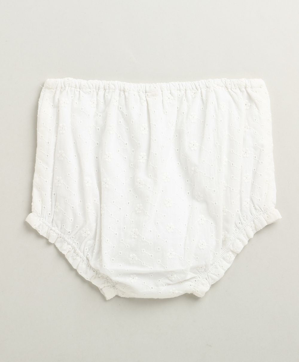 Daisy Breeze Organic Cotton Co-ord Set With a Hat - White