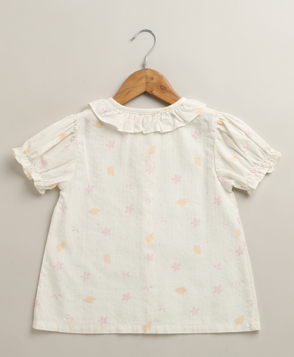 Buttercream Bloom Top & Shorts Co-ord Set – White