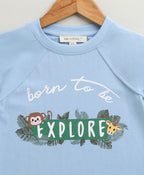 Unisex Jungle Explorer Cotton Jersey T-shirt - Blue