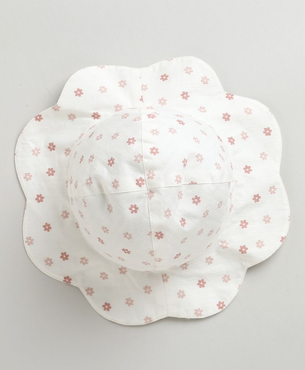 Happy Petals Sun Hat - White