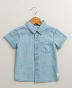 Baby Boys'  Denim and Beige Set - Blue & Beige
