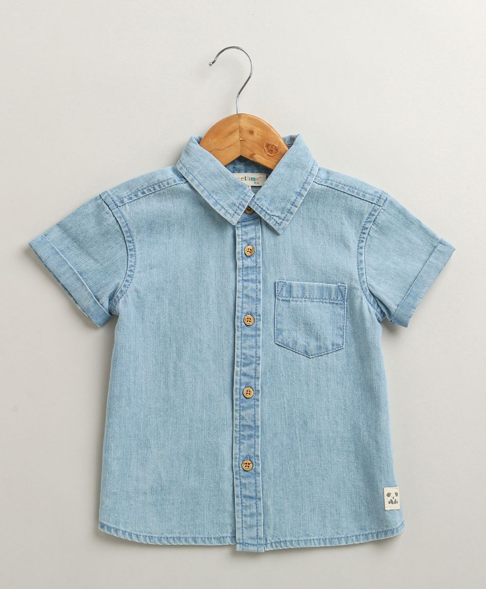 Baby Boys'  Denim and Beige Set - Blue & Beige