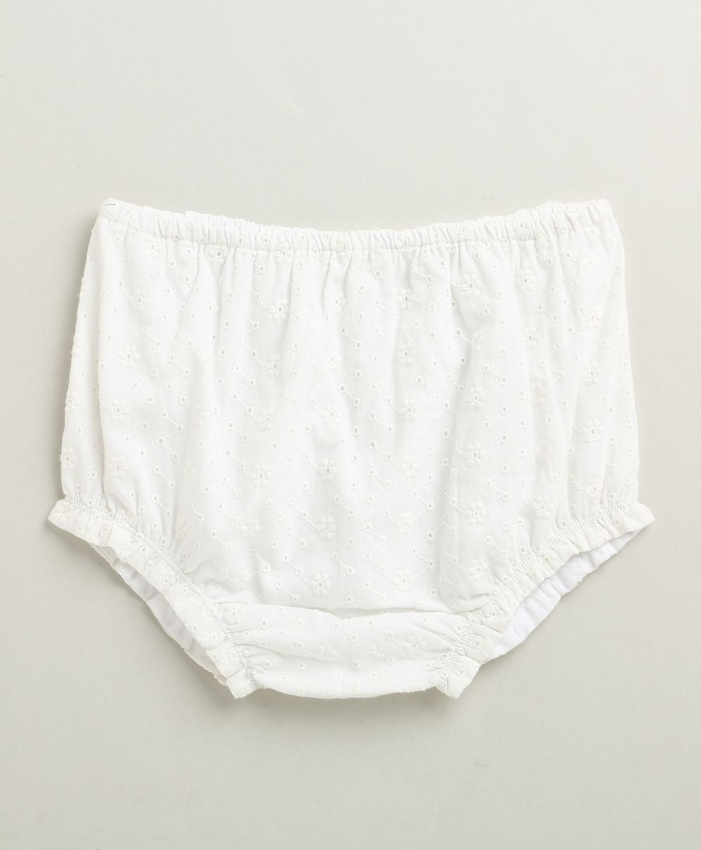 Daisy Breeze Organic Cotton Co-ord Set With a Hat - White