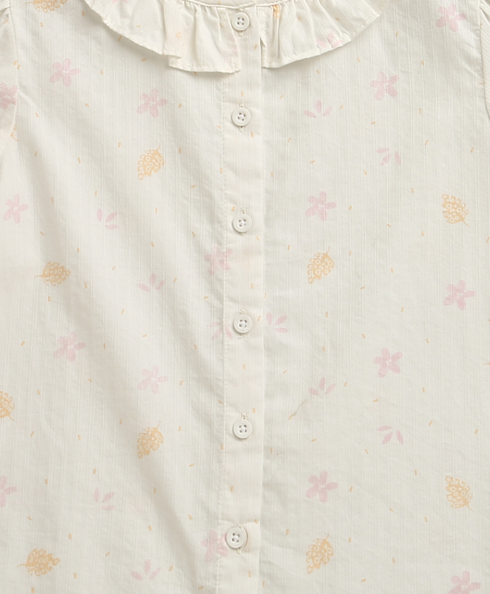 Buttercream Bloom Top & Shorts Co-ord Set – White