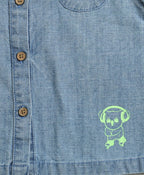 Cotton Denim Shirt - Blue