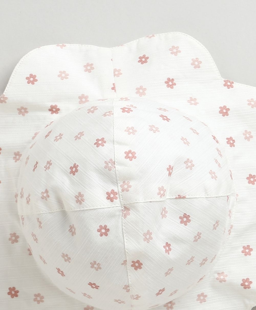 Happy Petals Sun Hat - White