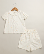 Buttercream Bloom Top & Shorts Co-ord Set – White