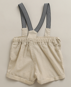 Little Gentleman Suspender Co-ord Set - White & Beige