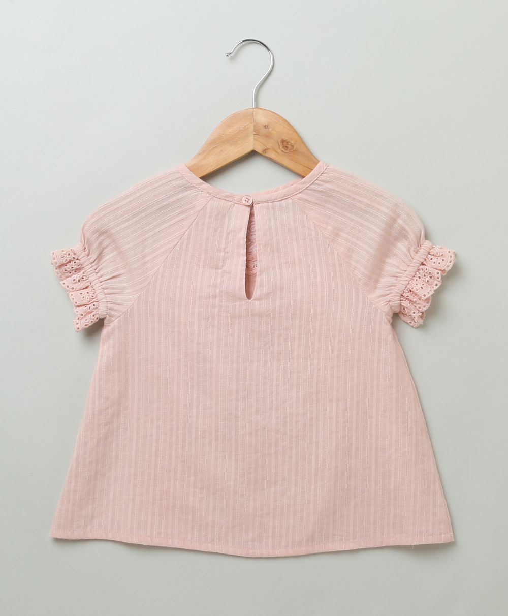 Embroidered Blouse - Peach