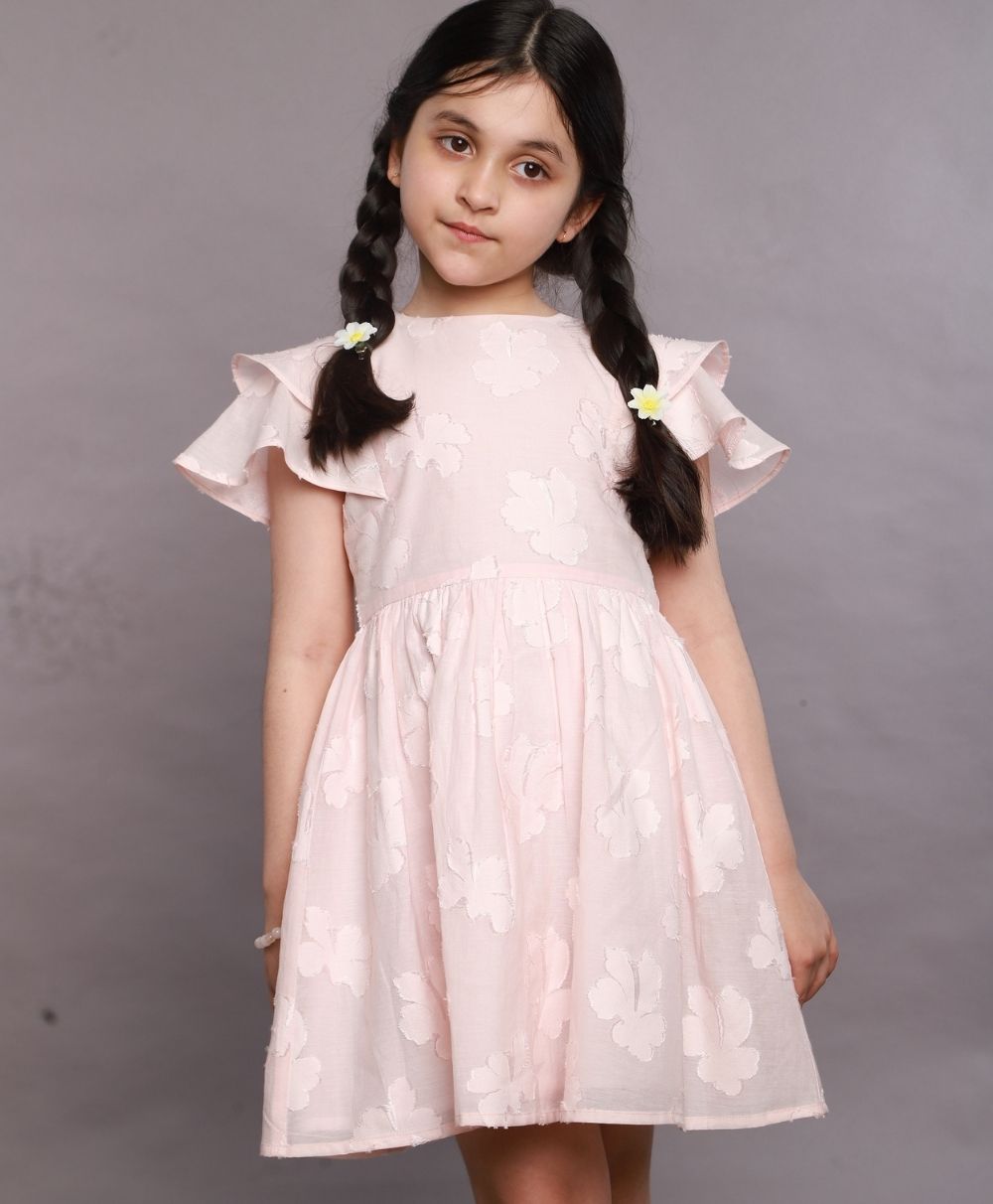 Cotton Party Dress - Baby Pink