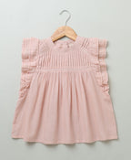 Flutter Sleeves Blouse - Peach