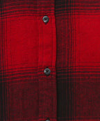 Sweetlime By As Checks Cotton Flannel Hoodie Long Sleeve Shirt detachable hoodie - Red & Black