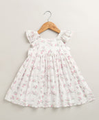 Baby Girl's Organic Cotton Little Meadow Princess Dress & Hairband Set - White