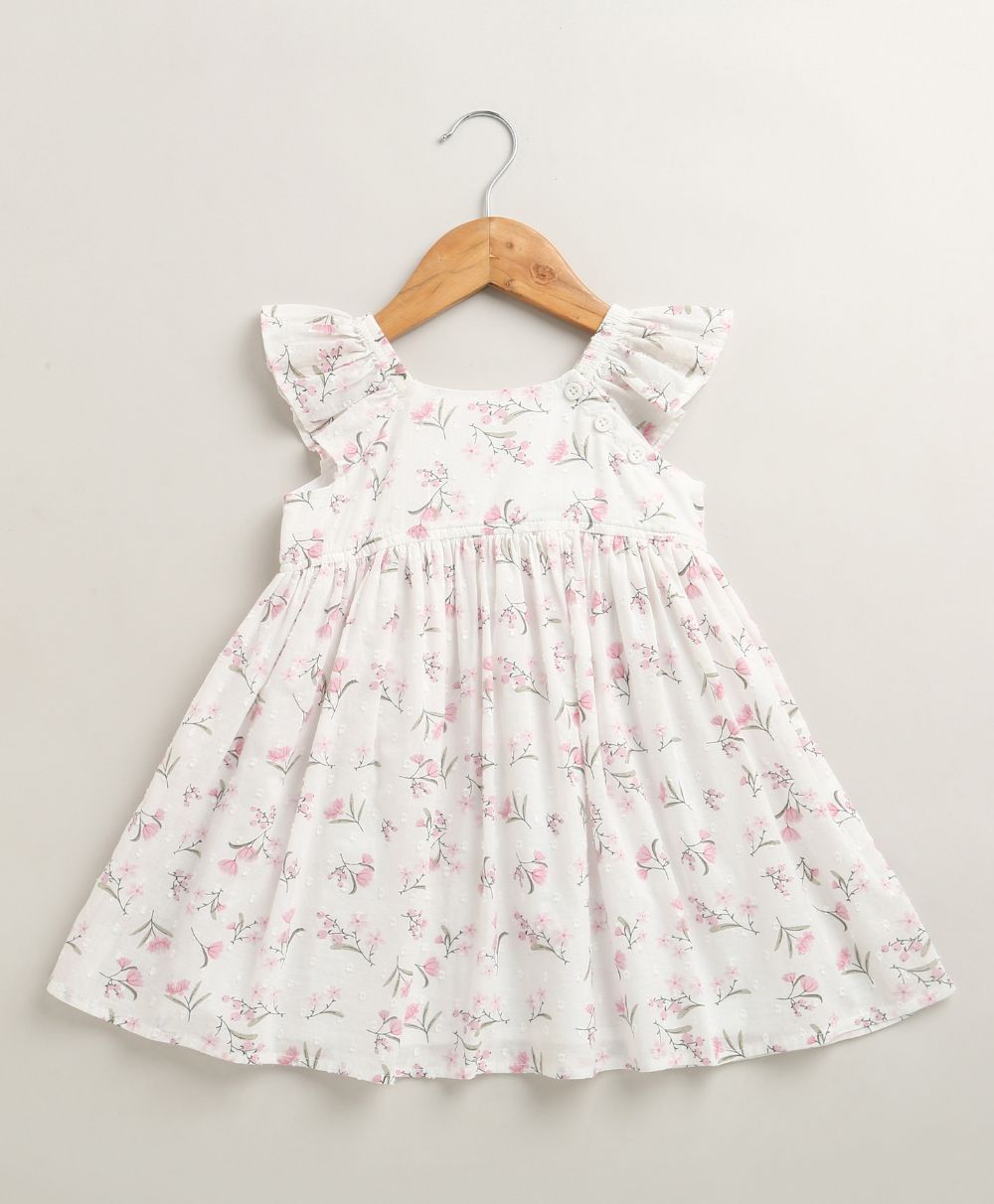 Baby Girl's Organic Cotton Little Meadow Princess Dress & Hairband Set - White