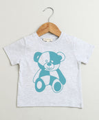 Teddy Bear Co-ord Set - Grey & Blue
