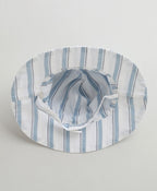 Unisex Skyline Stripe Sun Hat - Blue & White
