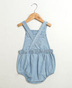 Unisex Denim Koala Print Romper - Blue