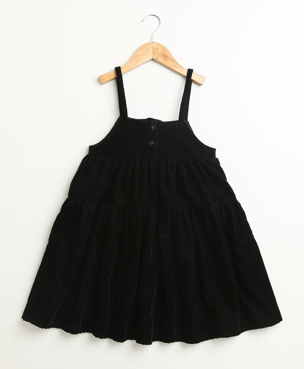 Midnight Velvet Charm Dress - Black