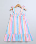 Striped Cotton Dress - Multicoloured